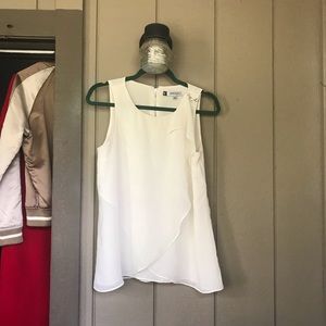 Jennifer Lopez Sheer Layered Tank w/ Chain Accent